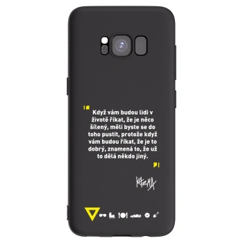 Picasee silikonový černý obal pro Samsung Galaxy S8 G950F - Kazma - MĚLI BYSTE SE DO TOHO PUSTIT