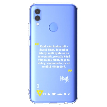Picasee silikonový průhledný obal pro Huawei P Smart 2019 - Kazma - MĚLI BYSTE SE DO TOHO PUSTIT