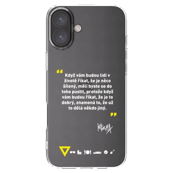 Picasee silikonový průhledný obal pro Apple iPhone 16 Plus - Kazma - MĚLI BYSTE SE DO TOHO PUSTIT