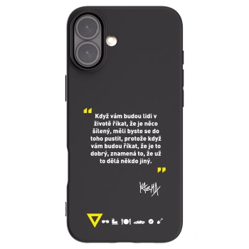 Picasee silikonový černý obal pro Apple iPhone 16 Plus - Kazma - MĚLI BYSTE SE DO TOHO PUSTIT