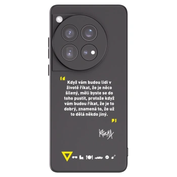 Picasee silikonový černý obal pro OnePlus 12 5G - Kazma - MĚLI BYSTE SE DO TOHO PUSTIT