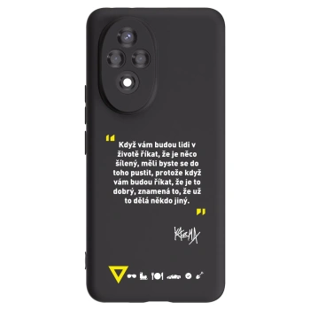 Picasee silikonový černý obal pro Honor 200 Pro 5G - Kazma - MĚLI BYSTE SE DO TOHO PUSTIT