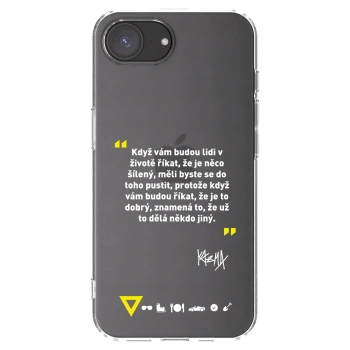 Picasee silikonový průhledný obal pro Apple iPhone 16e - Kazma - MĚLI BYSTE SE DO TOHO PUSTIT