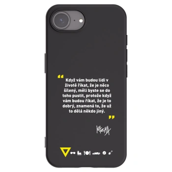 Picasee silikonový černý obal pro Apple iPhone 16e - Kazma - MĚLI BYSTE SE DO TOHO PUSTIT