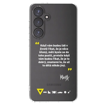 Picasee silikonový průhledný obal pro Samsung Galaxy S24 FE S721B - Kazma - MĚLI BYSTE SE DO TOHO PUSTIT