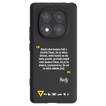 Picasee silikonový černý obal pro Xiaomi Redmi Note 14 Pro 5G - Kazma - MĚLI BYSTE SE DO TOHO PUSTIT