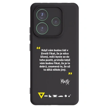 Picasee silikonový černý obal pro Xiaomi Redmi Note 14 5G - Kazma - MĚLI BYSTE SE DO TOHO PUSTIT