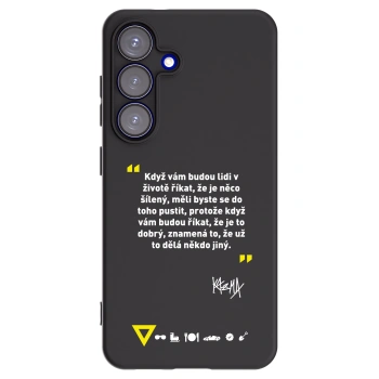Picasee silikonový černý obal pro Samsung Galaxy S25 5G - Kazma - MĚLI BYSTE SE DO TOHO PUSTIT