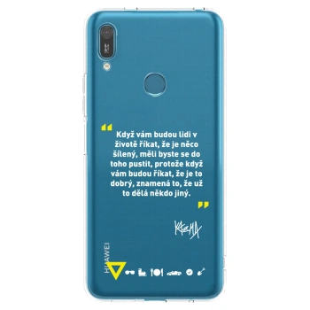Picasee silikonový průhledný obal pro Huawei Y7 2019 - Kazma - MĚLI BYSTE SE DO TOHO PUSTIT