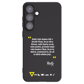 Picasee silikonový černý obal pro Samsung Galaxy S25+ 5G - Kazma - MĚLI BYSTE SE DO TOHO PUSTIT