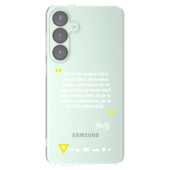 Picasee silikonový průhledný obal pro Samsung Galaxy S25+ 5G - Kazma - MĚLI BYSTE SE DO TOHO PUSTIT