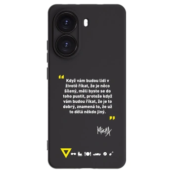 Picasee silikonový černý obal pro Xiaomi Poco X7 Pro 5G - Kazma - MĚLI BYSTE SE DO TOHO PUSTIT
