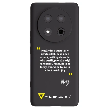 Picasee silikonový černý obal pro Honor Magic7 Lite 5G - Kazma - MĚLI BYSTE SE DO TOHO PUSTIT
