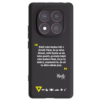 Picasee silikonový černý obal pro Xiaomi Redmi Note 14 Pro 4G - Kazma - MĚLI BYSTE SE DO TOHO PUSTIT