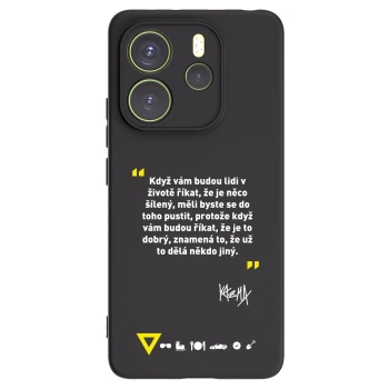Picasee silikonový černý obal pro Xiaomi Redmi Note 14 4G - Kazma - MĚLI BYSTE SE DO TOHO PUSTIT