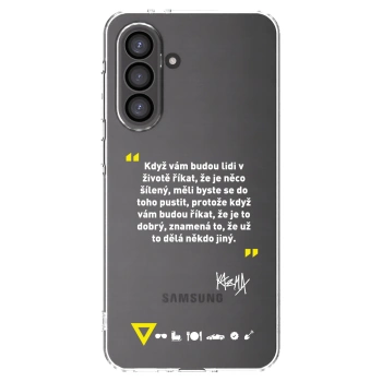 Picasee silikonový průhledný obal pro Samsung Galaxy A36 5G - Kazma - MĚLI BYSTE SE DO TOHO PUSTIT