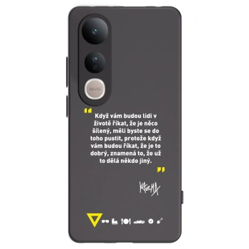 Picasee silikonový černý obal pro Vivo V50 Lite 5G - Kazma - MĚLI BYSTE SE DO TOHO PUSTIT