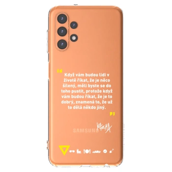 Picasee silikonový průhledný obal pro Samsung Galaxy A13 5G - Kazma - MĚLI BYSTE SE DO TOHO PUSTIT