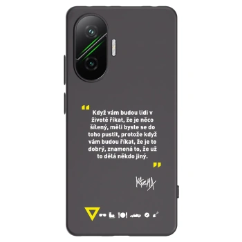 Picasee silikonový černý obal pro Xiaomi Poco F7 5G - Kazma - MĚLI BYSTE SE DO TOHO PUSTIT