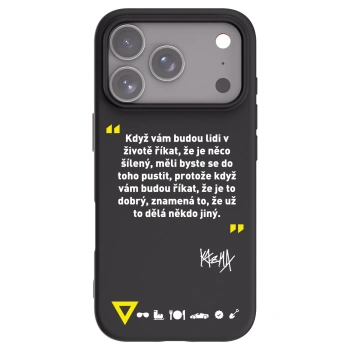 Picasee silikonový černý obal pro Apple iPhone 17 Pro - Kazma - MĚLI BYSTE SE DO TOHO PUSTIT