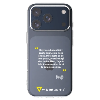 Picasee silikonový průhledný obal pro Apple iPhone 17 Pro - Kazma - MĚLI BYSTE SE DO TOHO PUSTIT