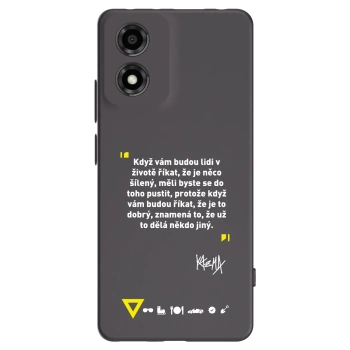 Picasee silikonový černý obal pro Motorola Moto E14 - Kazma - MĚLI BYSTE SE DO TOHO PUSTIT