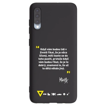 Picasee silikonový černý obal pro Samsung Galaxy A70 A705F - Kazma - MĚLI BYSTE SE DO TOHO PUSTIT
