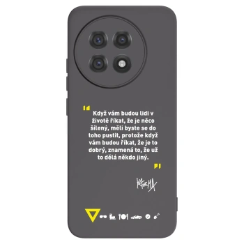 Picasee silikonový černý obal pro OnePlus 13R 5G - Kazma - MĚLI BYSTE SE DO TOHO PUSTIT