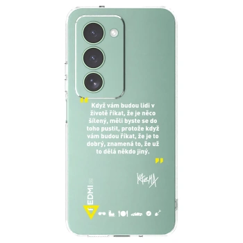 Picasee silikonový průhledný obal pro Xiaomi Redmi 15 5G - Kazma - MĚLI BYSTE SE DO TOHO PUSTIT