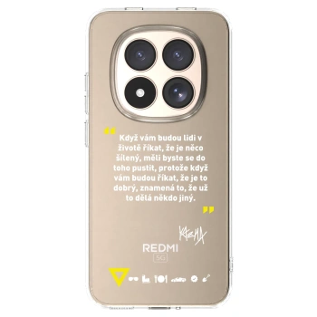 Picasee silikonový průhledný obal pro Xiaomi Redmi Note 15 Pro 4G - Kazma - MĚLI BYSTE SE DO TOHO PUSTIT