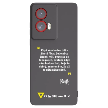 Picasee silikonový černý obal pro Motorola Edge 50 Fusion - Kazma - MĚLI BYSTE SE DO TOHO PUSTIT