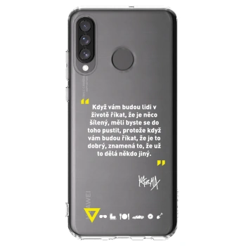 Picasee silikonový průhledný obal pro Huawei P30 Lite - Kazma - MĚLI BYSTE SE DO TOHO PUSTIT
