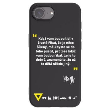 Picasee silikonový černý obal pro Apple iPhone 17e - Kazma - MĚLI BYSTE SE DO TOHO PUSTIT