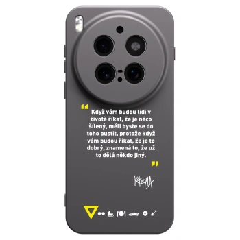 Picasee silikonový černý obal pro Vivo X300 Pro - Kazma - MĚLI BYSTE SE DO TOHO PUSTIT
