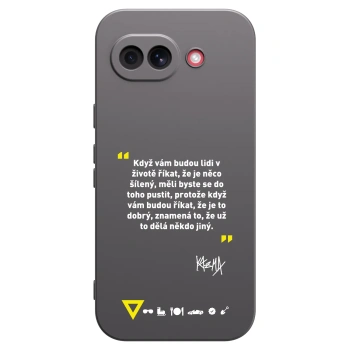 Picasee silikonový černý obal pro Google Pixel 10a - Kazma - MĚLI BYSTE SE DO TOHO PUSTIT