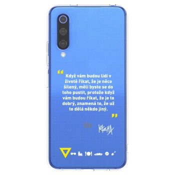 Picasee silikonový průhledný obal pro Xiaomi Mi 9 SE - Kazma - MĚLI BYSTE SE DO TOHO PUSTIT