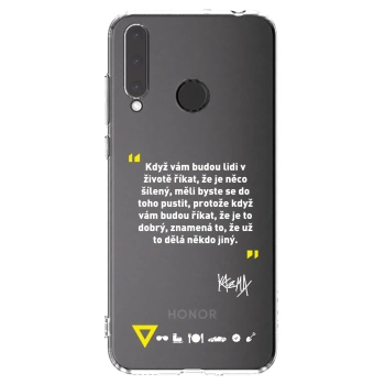 Picasee silikonový průhledný obal pro Honor 20 Lite - Kazma - MĚLI BYSTE SE DO TOHO PUSTIT