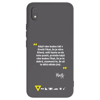 Picasee silikonový černý obal pro Xiaomi Redmi 7A - Kazma - MĚLI BYSTE SE DO TOHO PUSTIT