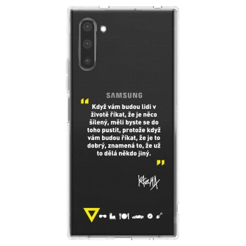 Picasee silikonový průhledný obal pro Samsung Galaxy Note 10 N970F - Kazma - MĚLI BYSTE SE DO TOHO PUSTIT