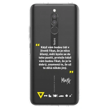 Picasee silikonový průhledný obal pro Xiaomi Redmi 8 - Kazma - MĚLI BYSTE SE DO TOHO PUSTIT