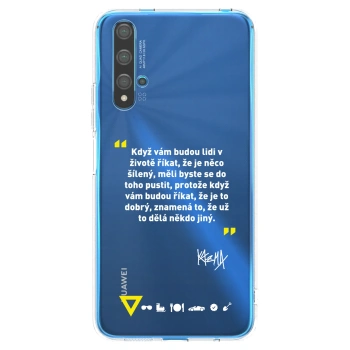 Picasee silikonový průhledný obal pro Huawei Nova 5T - Kazma - MĚLI BYSTE SE DO TOHO PUSTIT