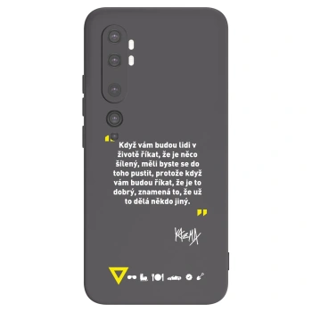 Picasee silikonový černý obal pro Xiaomi Mi Note 10 (Pro) - Kazma - MĚLI BYSTE SE DO TOHO PUSTIT