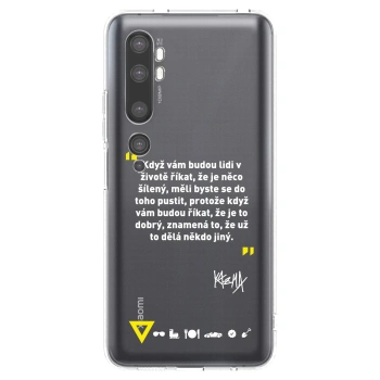Picasee silikonový průhledný obal pro Xiaomi Mi Note 10 (Pro) - Kazma - MĚLI BYSTE SE DO TOHO PUSTIT