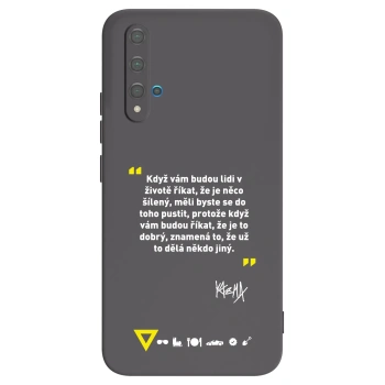 Picasee silikonový černý obal pro Huawei Nova 5T - Kazma - MĚLI BYSTE SE DO TOHO PUSTIT