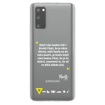 Picasee silikonový průhledný obal pro Samsung Galaxy S20 G980F - Kazma - MĚLI BYSTE SE DO TOHO PUSTIT