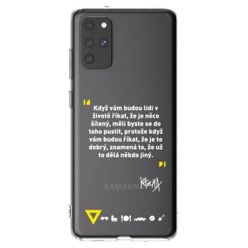 Picasee silikonový průhledný obal pro Samsung Galaxy S20+ G985F - Kazma - MĚLI BYSTE SE DO TOHO PUSTIT