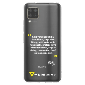 Picasee silikonový průhledný obal pro Huawei P40 Lite - Kazma - MĚLI BYSTE SE DO TOHO PUSTIT