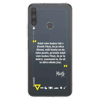 Picasee silikonový průhledný obal pro Huawei P40 Lite E - Kazma - MĚLI BYSTE SE DO TOHO PUSTIT