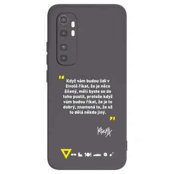 Picasee silikonový černý obal pro Xiaomi Mi Note 10 Lite - Kazma - MĚLI BYSTE SE DO TOHO PUSTIT