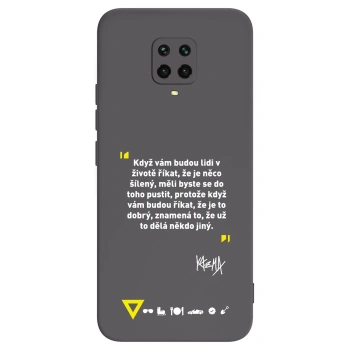 Picasee silikonový černý obal pro Xiaomi Redmi Note 9S - Kazma - MĚLI BYSTE SE DO TOHO PUSTIT